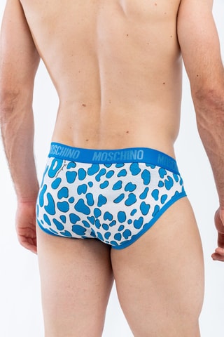 Cueca Azul-celeste e branco