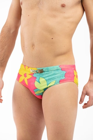 Cueca de banho Rosa, amarelo e azul