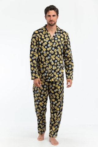 Pijama Preto e amarelo