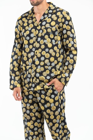 Pijama Preto e amarelo