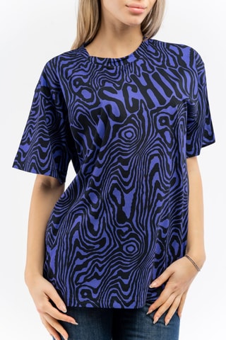 T-shirt oversize - Azul e preto
