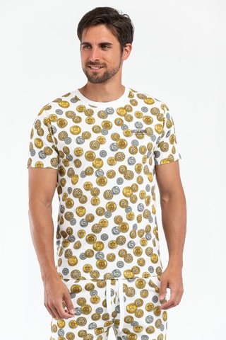 T-shirt Branco e amarelo