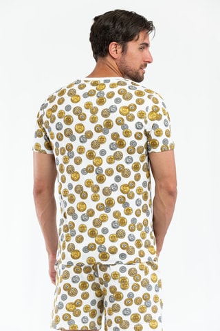 T-shirt Branco e amarelo