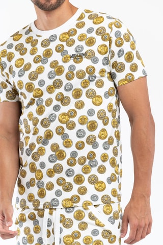 T-shirt Branco e amarelo