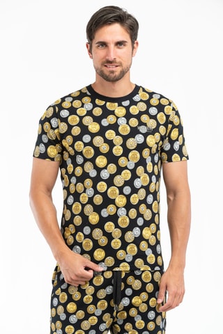 T-shirt Preto e amarelo