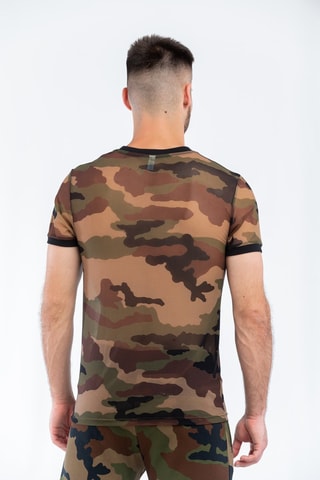 T-shirt Caqui e castanho