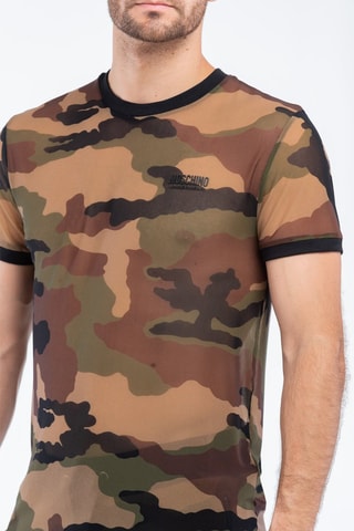 T-shirt Caqui e castanho