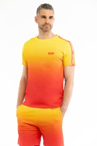 T-shirt tie and dye - Coral e amarelo