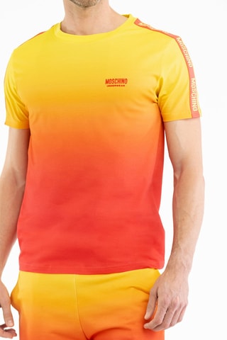 T-shirt tie and dye - Coral e amarelo