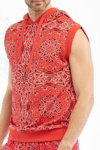 Sweat com capuz - Vermelho