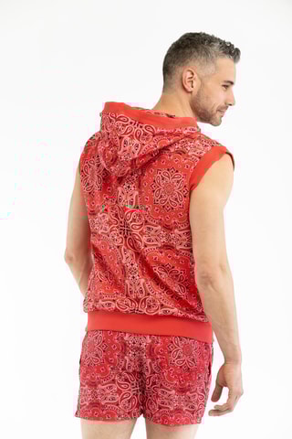 Sweat com capuz - Vermelho