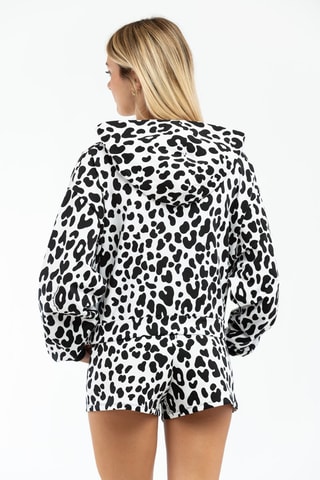 Sweat com capuz Preto e branco