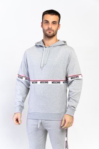 Sweat com capuz Cinzento-claro mesclado