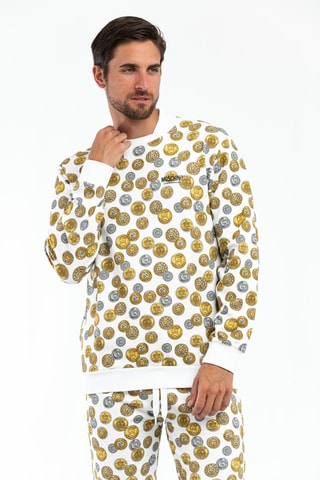 Sweat Branco e amarelo