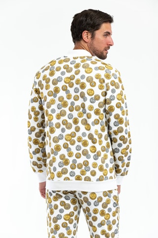 Sweat Branco e amarelo