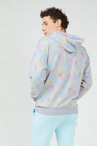 Sweat com capuz Cinzento-claro mesclado