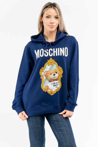 Sweats com capuz - Azul-marinho e branco