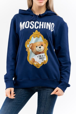 Sweats com capuz - Azul-marinho e branco