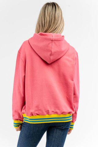 Sweats com capuz - Rosa e amarelo