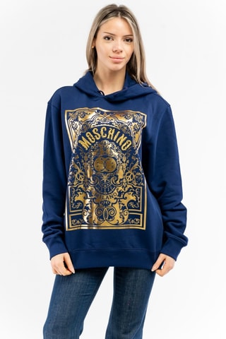 Sweats com capuz - Azul-marinho e dourado