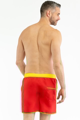 Calções de banho - Vermelho e amarelo