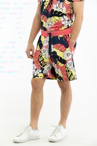 Bermudas - Rosa e azul-marinho
