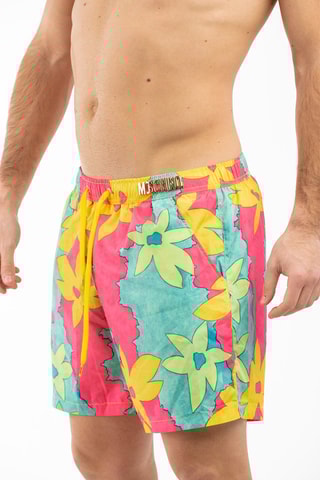 Calções de banho Rosa, amarelo e azul