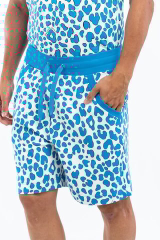 Bermudas Azul-celeste e branco