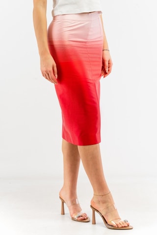Saia direita cintura alta - Vermelho