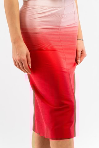 Saia direita cintura alta - Vermelho