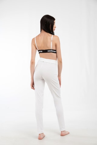 Calças de cintura subida - Branco