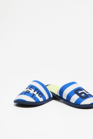 Chinelos de quarto - Branco e azul