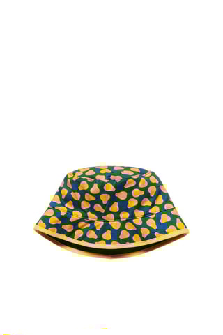 Chapéu à pescador reversível Azul-marinho e amarelo
