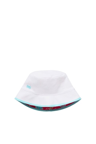 Chapéu à pescador reversível Fúcsia e branco