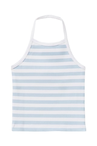 Camisola de alças - Azul e branco