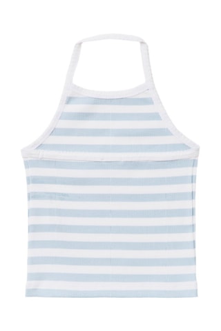 Camisola de alças - Azul e branco
