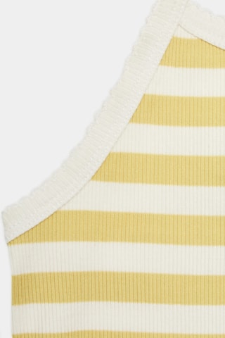 Camisola de alças - Amarelo e branco