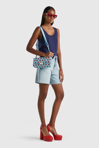 Camisola de alças de linho - Azul-marinho