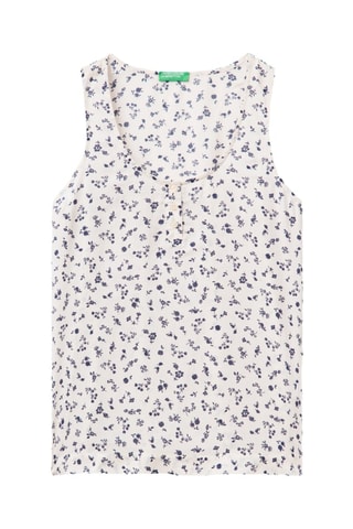 Camisola de alças - Branco e preto