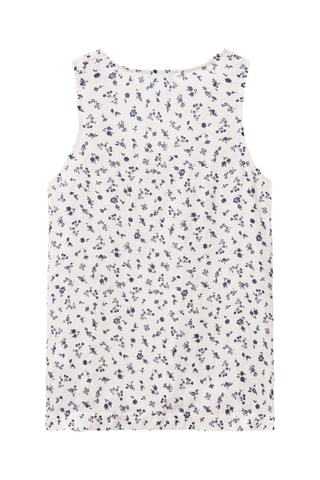 Camisola de alças - Branco e preto