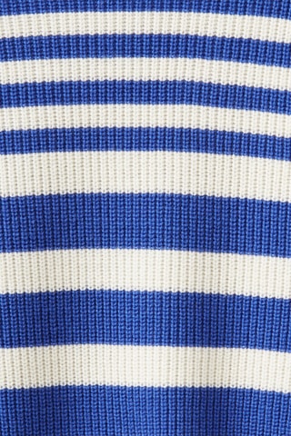 Camisola em lã Azul-cobalto e branco