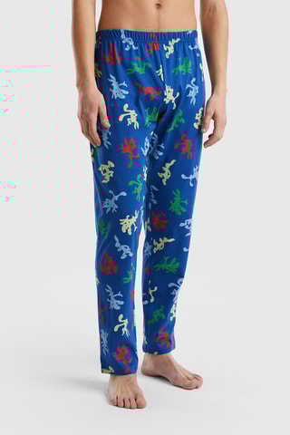 Calças de pijama Azul-real
