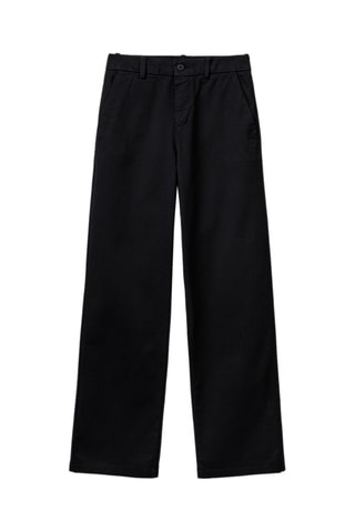 Calças wide legs cintura subida Preto