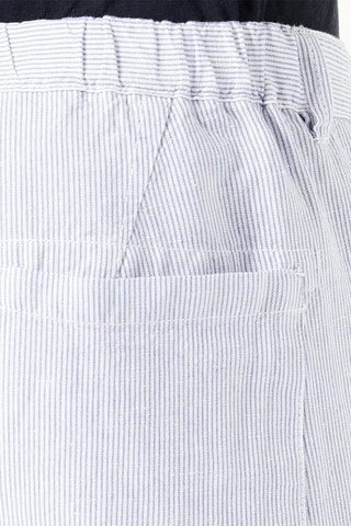 Calças de linho - Branco e azul