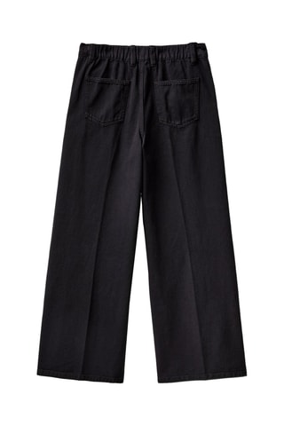 Calças wide legs cintura alta - Preto