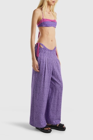 Calças wide legs - Violeta