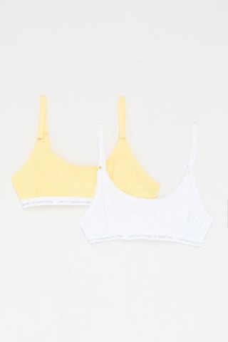 2 soutiens desportivos - Amarelo e branco