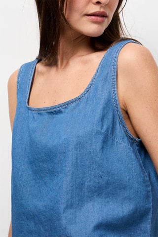 Top de ganga Azul