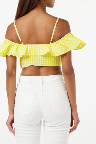 Cru top de linho - Amarelo