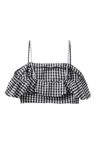 Crop top de linho - Preto